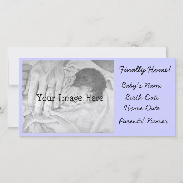 Invitación de adopción - Por fin - Hogar (Anverso)