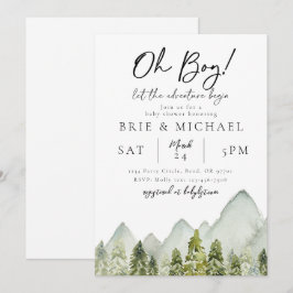 Invitación de Adventure Baby Shower | Bosque