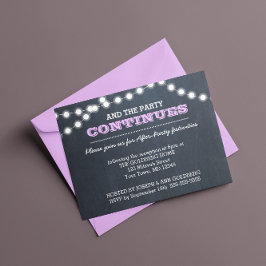 Invitación de After Party con Luces de Pizarra Lil