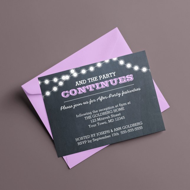Invitación de After Party con Luces de Pizarra Lil (Subido por el creador)