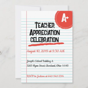 Invitación de Agradecimiento a Maestros con Papel 