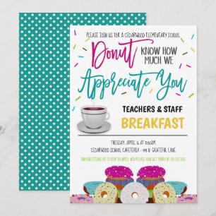 Invitación de agradecimiento de donut