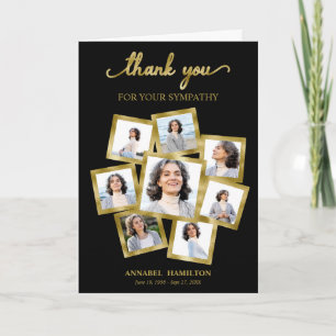 Invitación de agradecimiento de simpatía de collag