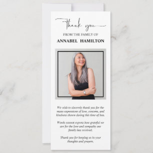 Invitación de agradecimiento memorial de simpatía