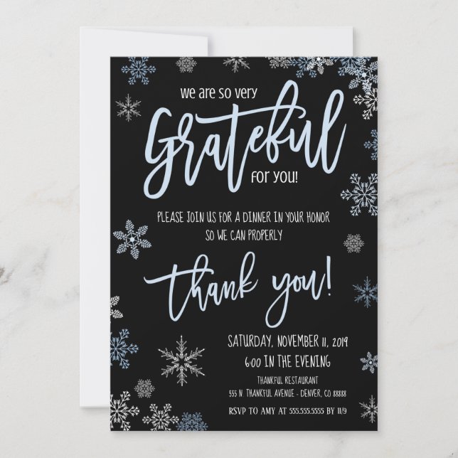 Invitación de Agradecimiento Navideño (Anverso)