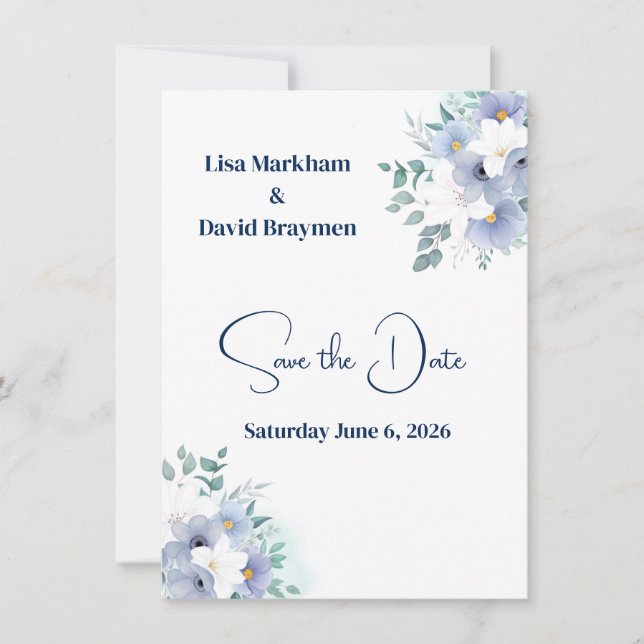 Invitación de Ahorro de Fecha de Boda (Anverso)