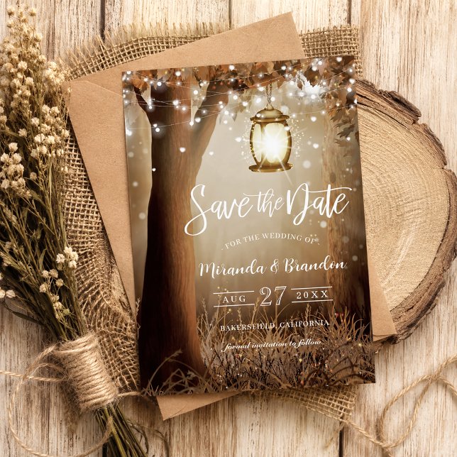 Invitación de Ahorro de Fecha de Boda de Campo Rús (Subido por el creador)