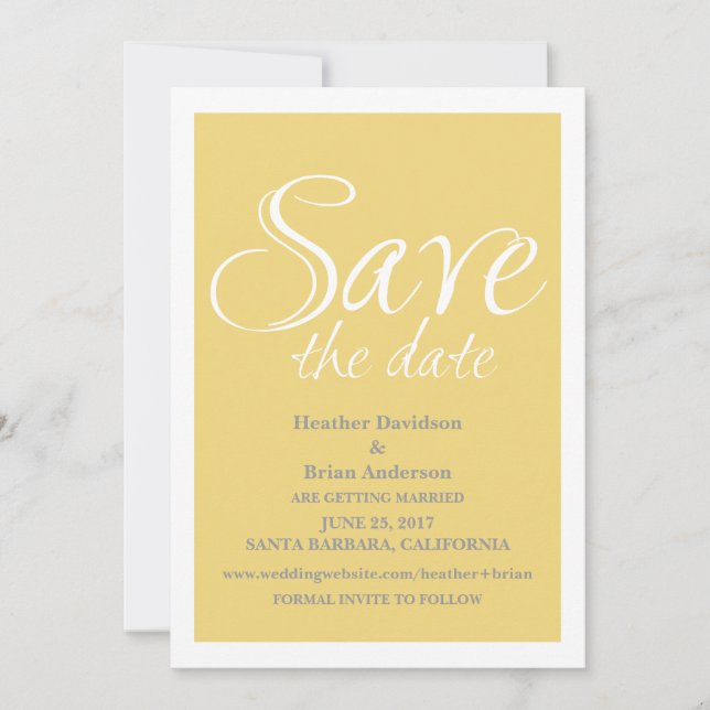 Invitación de Ahorro de Fecha de Caligrafía, Amari (Anverso)