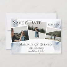 Invitación de Ahorro de Fecha de Fotografía de Acu