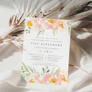 Invitación de Airy Floral Bat Mitzvah