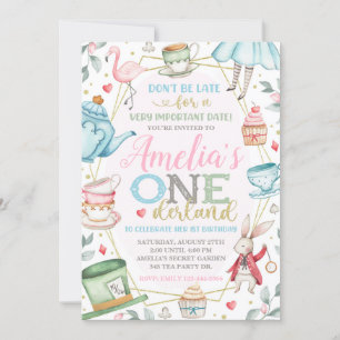 Invitación de Alicia en el País de las Maravillas,