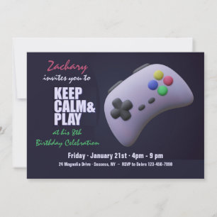 Invitación de Almohadilla de Videojuego