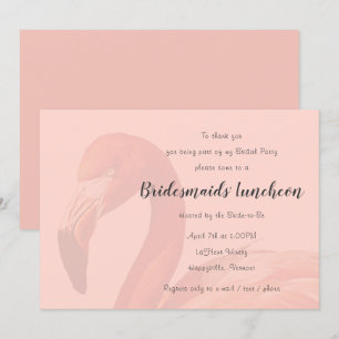Invitación de almuerzo de damas de honor Flamingo