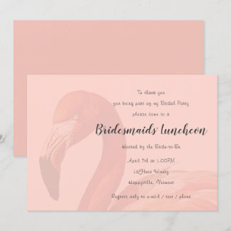 Invitación de almuerzo de damas de honor Flamingo 
