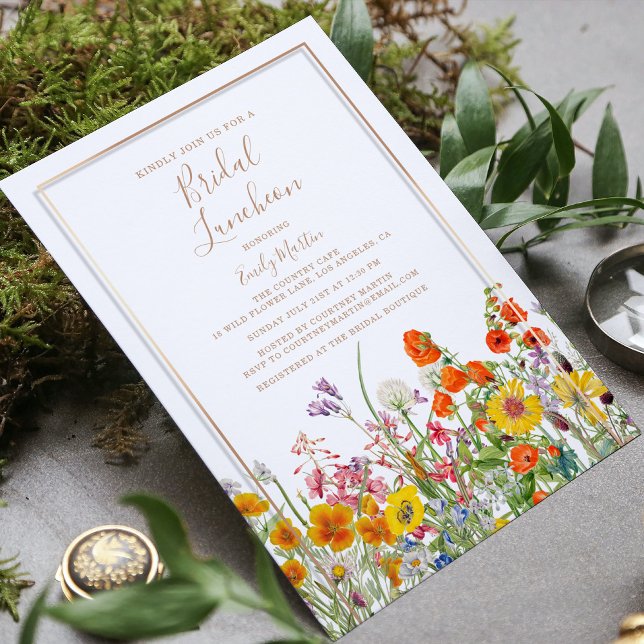 Invitación de Almuerzo Nupcial de Flores Silvestre (Subido por el creador)