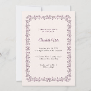 Invitación de almuerzo nupcial Fruited Arabesque