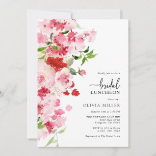 Invitación de almuerzo nupcial rosa