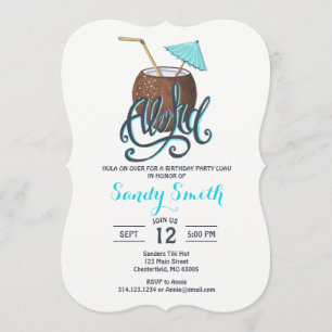 Invitación de Aloha Hawaiian Luau