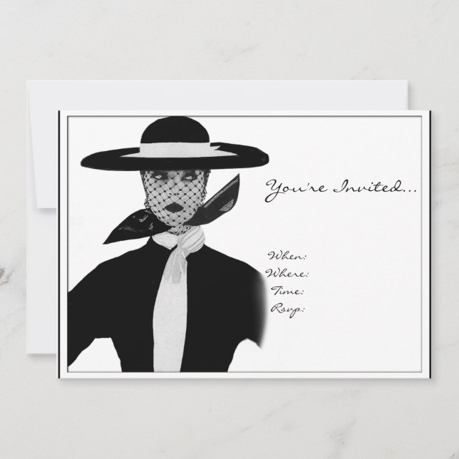 Invitación de Alta Sociedad Vintage (Anverso)