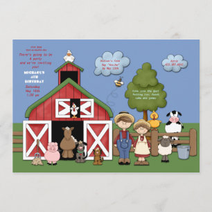 Invitación de amigos de Barnyard