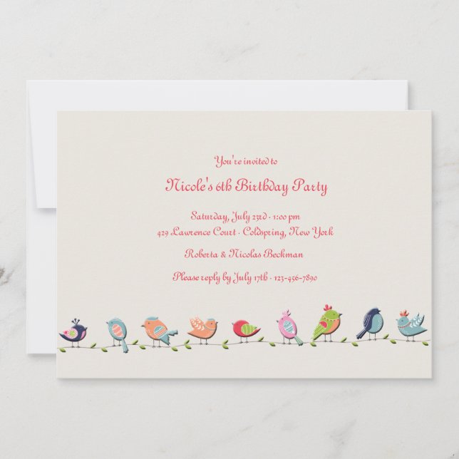 Invitación de amigos de Feathered (Anverso)