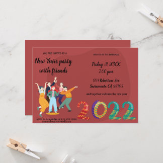 Invitación de amigos de vacaciones felices