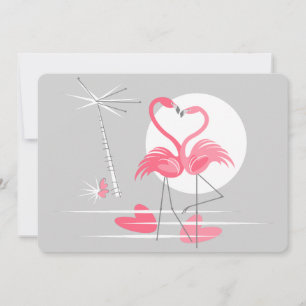 invitación de amor de flamenco horizontal