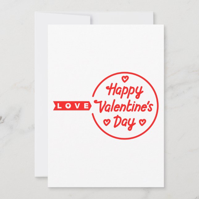 Invitación de Amor del Día de San Valentín (Anverso)