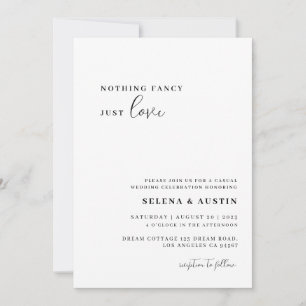 Invitación de amor minimalista manuscrita sin nada