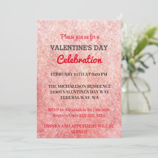 Invitación de amor romántico del día de San Valent