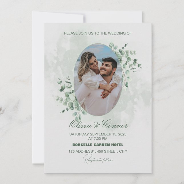 Invitación de amor: Tarjetas de matrimonio persona (Anverso)
