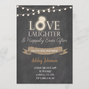 Invitación de amor y risa feliz para siempre