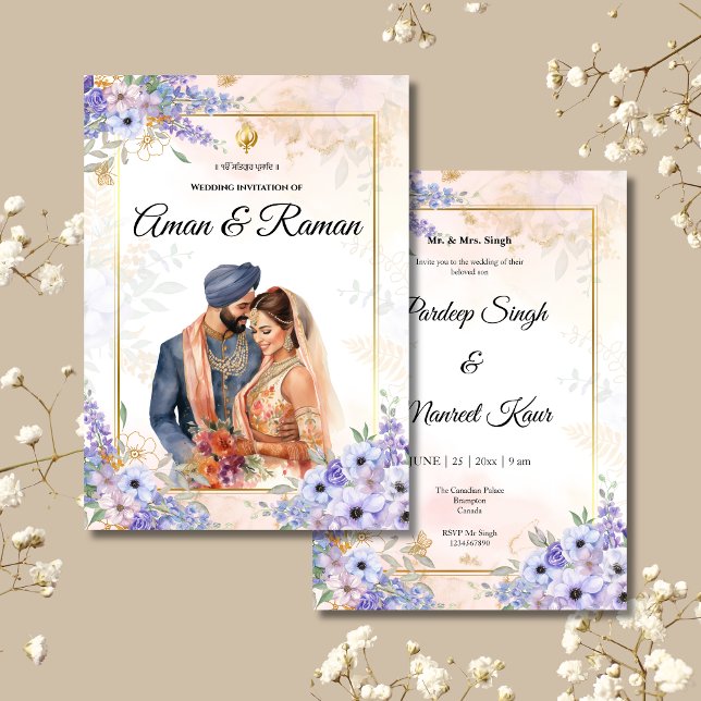 Invitación de Anand Karaj Tarjetas Sikh boda (Subido por el creador)