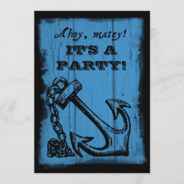 Invitación de Anchor Blue Birthday Party