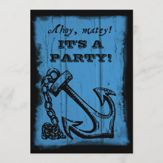Invitación de Anchor Blue Birthday Party