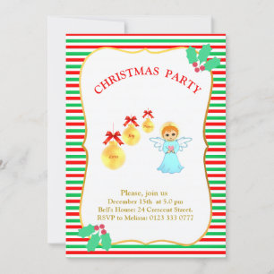 Invitación de Ángel de Fiesta de Navidad