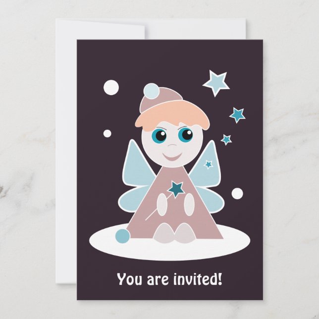 Invitación de Ángel de Navidad - Personalizada (Anverso)