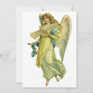 Invitación de ángel de Navidad victoriano