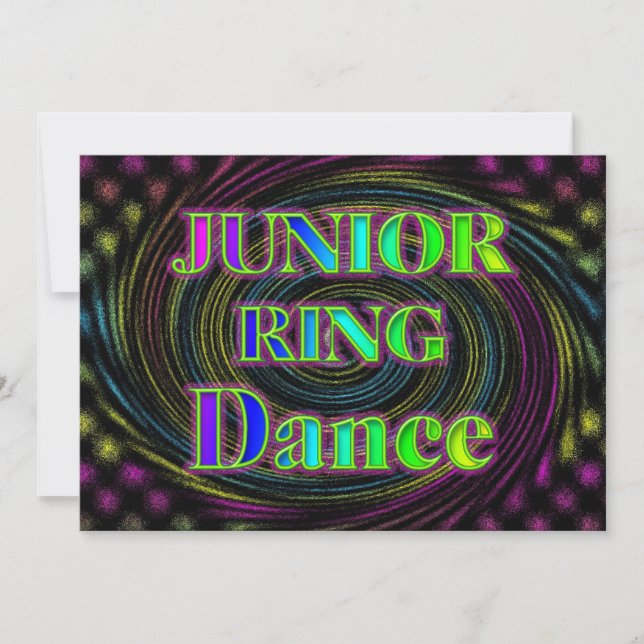 INVITACIÓN DE ANILLO DE JUNIOR NEON (Anverso)
