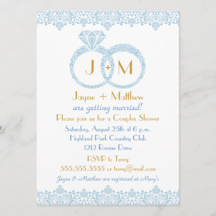 Invitación de Anillos de Boda de Encaje