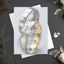 Invitación de anillos de compromiso de boda