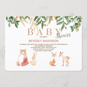 Invitación de Animales Adorables del Bosque