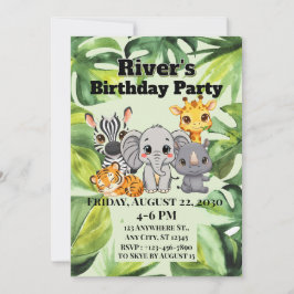 Invitación de Animales de la Jungla