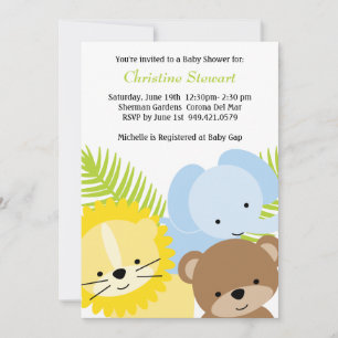 Invitación de Animals Baby Shower
