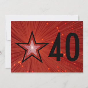 invitación de aniversario '40' de Estrella Roja do