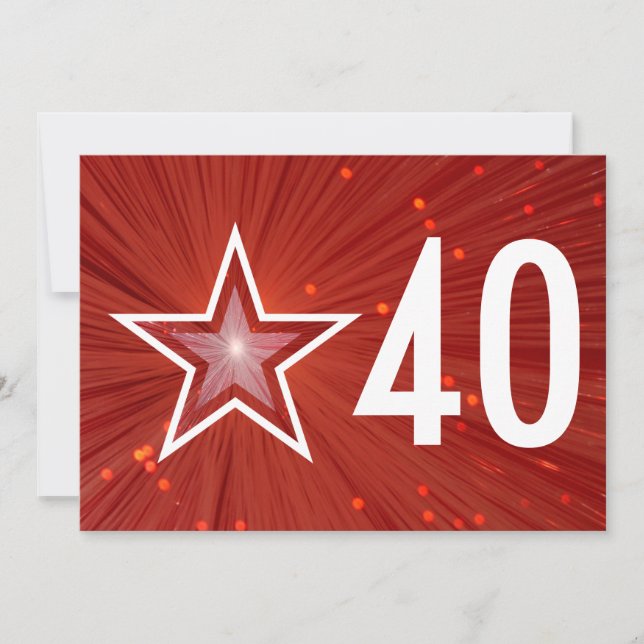 invitación de aniversario '40' de Estrella Roja do (Anverso)