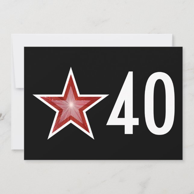 invitación de aniversario '40' de Estrella Roja ne (Anverso)