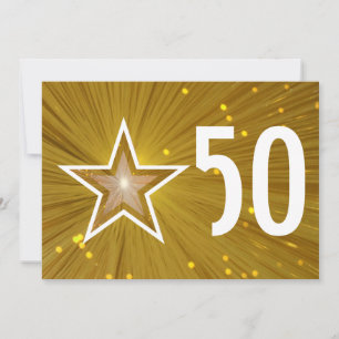 invitación de aniversario '50' Estrella de Oro