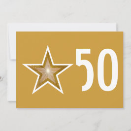 invitación de aniversario '50' estrella de oro