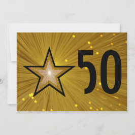 invitación de aniversario '50' Estrella de Oro dor